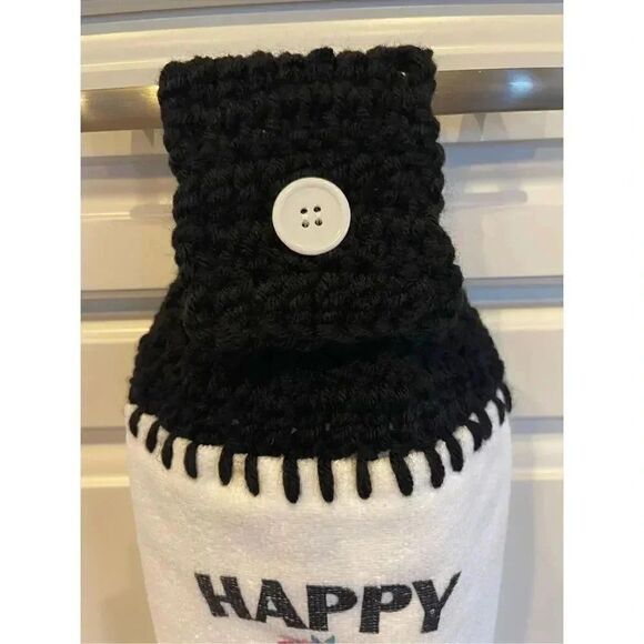 Crochet Top Kitchen Towel- Happy Spring - Picture 2 of 3